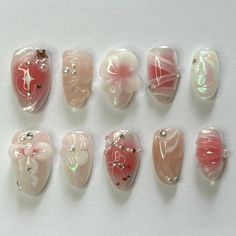 Insta Nails, Pretty Nail Colors, Cute Nail Art Designs, Soft Nails, Pink Instagram, Floral Ribbon