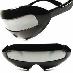 Futuristic Plastic Shield Sunglasses With Uv Protection, Futuristic Shield Sunglasses With Uva Protection, Futuristic Plastic Sunglasses With Mirrored Lenses, Black Anti-reflective Rave Sunglasses, Black Rave Sunglasses With Anti-reflective Coating, Black Tinted Rave Sunglasses, Black Rave Sunglasses With Tinted Lenses, Retro Plastic Shield Sunglasses For Party, Black Plastic Rave Sunglasses