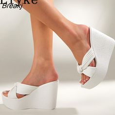 Shipping: Worldwide Express Shipping AvailableDelivery time: 7-15Days Fast ShippingReturns: Fast refund, 100% Money Back Guarantee.Brand Name: LiykeShoes Type: Modern SlippersApplicable Place: OutsideUpper Material: PUHeel Height: Super High (8cm-up)Origin: Mainland ChinaCN: GuangdongSeason: SummerHeel Type: WedgesItem Type: SlippersModel Number: A8-Fashion Element: PlatformDepartment Name: AdultOutsole Material: RubberWith Platforms: YesStyle: NoveltyInsole Material: PUPattern Type: SolidFit: F High Heel Sandals Platform, Beach Slides, High Wedges, Up Shoes, White Shoes, Platform Wedges, High Heel Sandals, Pink Fashion, Womens Slippers