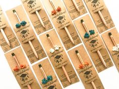 Personalized College Graduation Pencil Gifts, Flower Seed Pencil Favors for Graduation Party, Graduation Ceremony Plantable Pencil Gifts - Etsy Türkiye Favors For Graduation Party, Plantable Pencil, Bookmark Favors, Graduation Party Backdrops, Party Backdrops, Graduation Ceremony, Grad Party, College Graduation