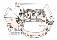 an architectural drawing of a house