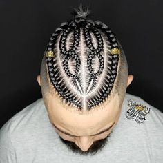 Bun Men, Cornrow Styles For Men, Cornrow Designs, Best Braid Styles, Braided Dreadlocks