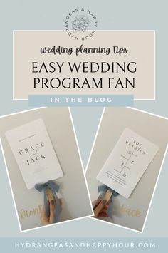 wedding planning tips for the bride and groom in the process of making their own program