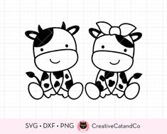 cute baby boy and girl cow cartoon outline svg - CreativeCatandCo Cartoon Outline, Cow Cartoon, Baby Boy And Girl, Heat Press Designs, Cricut Png, Silhouette Png, Boy And Girl, Svg Cricut, Iron On Transfer