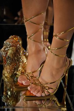 Gold Shoes Heels Macy's, Luxury Heels With Metallic Accents, Shoes Heels Prom Gold, Gold Heels Prom Lulus, Luxury Gold Heels With Buckle Closure, Luxury High Ankle Heels For Party, Luxury Gold Heels For Galas, Luxury Gold Heels For Events, Golden Shoes Lyst