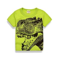 Elevate your child`s style with our fashionable and cozy Fashion Colored Dragon Tee Tops Shirt Outerwear Clothes. Features: 100% excellent quality, made with 100% cotton for a soft and comfortable feel, O-neck collar type for a trendy look, perfect for summer, everyday wear, and easy to put on or take off, regular sleeve type for a classic fit, true to size, so you can confidently choose your child`s normal size, unisex design suitable for both boys and girls, striped pattern adds a stylish touc Dinosaur Outfit, Boy And Girl Cartoon, Cotton Long Sleeve Shirt, Outerwear Outfit, Cartoon T Shirts, Cozy Fashion, Summer Cotton, Fashion Colours, Boys T Shirts