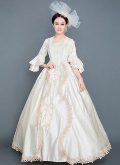 Champagne Rococo Lolita Victorian Dress Vintage Rococo Southern Belle Photography Clothing Reenactment Costume Masquerade Party Dresses, Gothic Victorian Dresses, Southern Belle Dress, Party Dresses Online, Belle Dress, Dress Hat, Masquerade Party, Clothing Photography, Half Sleeve Dresses