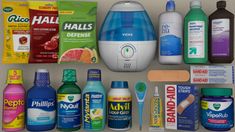 an array of household care products are displayed