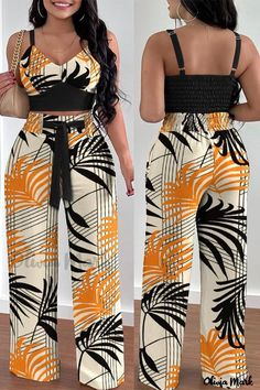 Olivia Mark - Grass Green Simple and Elegant Two-Piece V-Neck Sleeveless Set Mode Purple, Celana Fashion, Mode Prints, Summer Prints Fashion, Trouser Outfit, Suspenders For Women, Two Piece Pants Set, Crop Top Casual, Top Pants Set