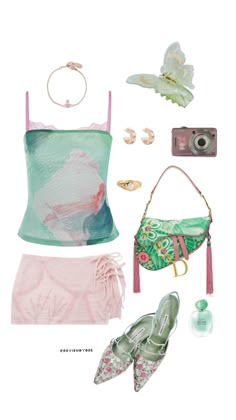 Pink and Green Combo Effortlessly Chic Outfits, Casual Day Outfits, Virtual Stylist, Dope Outfits, Anime Outfits, Beach Outfit