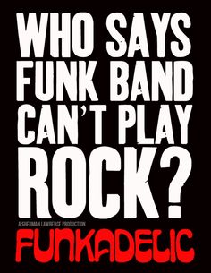 a poster with the words, who says punk band can't play rock?