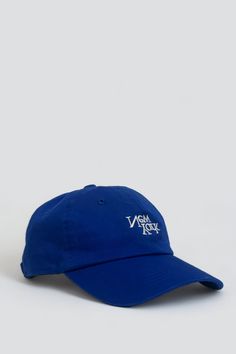 Cobalt Blue/White New York V2 Embroidered Hat from Assembly New York. Six panel hat. Vent holes. Adjustable back closure. Embroidered New York logo on the front. One size fits most. - 100% Cotton - Made in USA New York Logo, Black Apple, Easy Tiger, Lk Bennett, Phone Shop, Embroidered Hat, Denim Hat, Panel Hat, Embroidered Hats