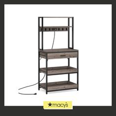 an image of a shelf with two drawers and a power cord attached to the top