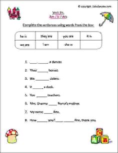 worksheet for the english speaking and writing skills in children's books, with pictures