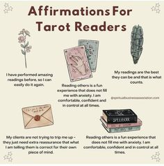 an info sheet describing the different ways to use tarot for reading and other things