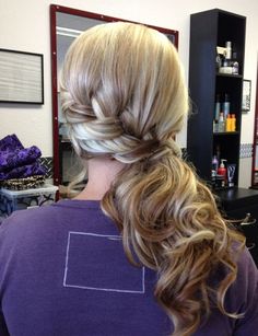 Hairstyle Bridesmaid, Side Pony, A Ponytail, Hair Done, Long Blonde, Braided Hairstyles Easy