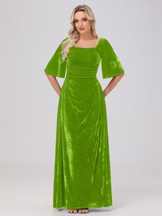 Lime_Green Velvet Bridesmaid Dress, Dress Elegantly, Velvet Bridesmaid, Plus Size Velvet, Bodycon Dress Homecoming, Ombre Prom Dresses, Green Homecoming Dresses, Velvet Bridesmaid Dresses, Cute Homecoming Dresses