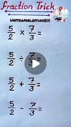 the fraction trick is written in two different languages