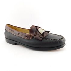 Men's Cole Haan Black & Brown Leather Fringe & Tassel Slip-On Loafers Size 11 Medium New Without Box; Tried On. All Actual Photos Of The Item. Cole Haan Tassel Loafers, Brown Fringe, Tassel Loafers, Black Fringe, Leather Fringe, Cole Haan Shoes, Tassel Fringe, Slip Ons, Mens Casual Shoes