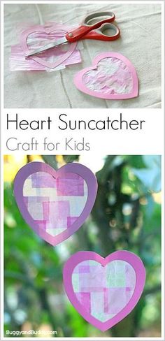 heart suncather craft for kids to make