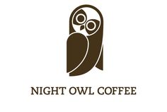 an owl logo with the words night owl coffee on it's left and right side