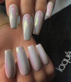 Unicorn Chrome Nails, Unicorn Chrome, White Chrome Nails, Chrome Nail Polish, Nail Goals, Unicorn Nails, Baby Nails, Her Nails