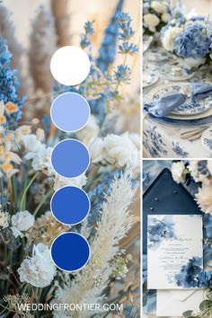 blue and white wedding color scheme