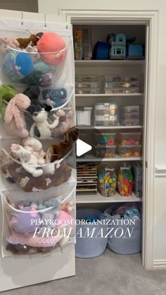 an open refrigerator filled with lots of stuffed animals