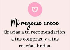 a pink background with the words in spanish and an image of a heart on it