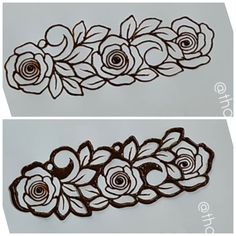 two pictures of the same flower on one side and another with flowers on the other