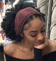 #blackgirl #blackgirlshairstyles #blackgirlaesthetic #blackhairstyles #aesthetic Quick Natural Hair Styles, Hair Scarf Styles, Cute Curly Hairstyles, Natural Curls Hairstyles, 4c Hair, Natural Hair Styles Easy, Curly Girl Hairstyles