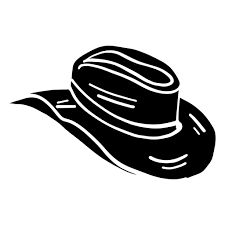 a black and white image of a hat