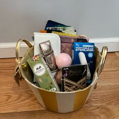 Pre Made Beauty Basket As A Perfect Gift For Christmas Or Any Occasion Included Is : 7 Sheet Masks Luxurious Olive Hand And Body Lotion 2 Bath Balls Lipstick Case Hair Pin Makeup Brush Case Gold Basket 2 Makeup Cases Ipsy Portable Sterilizer Beauty Basket, Makeup Cases, Makeup Brush Case, Gold Basket, Bath Ball, Sheet Masks, Lipstick Case, Beauty Bundle, Make Beauty