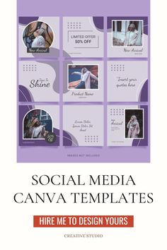 the social media canva templates are designed to be used for advertising and other purposes