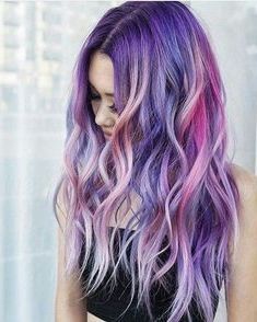 Pink And Purple Hair, Pastel Purple Hair, Pink Purple Hair, Vivid Hair, Hair Color Blonde, Vivid Hair Color, Hair Color Pastel, Lavender Hair, Hair Color Shades