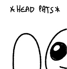 a black and white drawing of a face with the words head fats on it