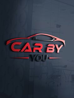 the car by you logo is red and black