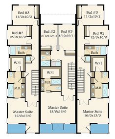 the floor plan for two story townhouses