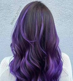 Lavender Tips, Pink Hair Tips, Ombre Hair Ideas, Long Purple Hair, Purple Hair Highlights, Contrast Photography, Underlights Hair, Purple Ombre Hair, Pastel Pink Hair