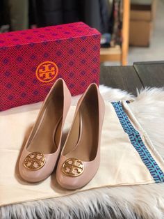 Tory Burch Women's Chelsea 65MM Nappa Leather Wedge Heel Goan Sand 45899 927 Ferragamo Flats, Tory Burch Flats, Leather Wedges, Chanel Ballet Flats, Nappa Leather, Salvatore Ferragamo Flats, Wedge Heels, Salvatore Ferragamo, Ballet Flats