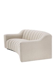 Tapizado en bouclé color crema, el sofá Kelly S aportará mucho encanto y calidez a tu salón. Con su diseño suavemente curvado y costuras de canal profundo, este amplio sofá te ofrecerá un asiento muy cómodo.












92 x 38 x 30 pulgadas (an. x prof. x al.) | Peso 152 libras




234 x 96 x 77 cm | Peso 69kg 




Dimensión del asiento: D25 x H18 in | 64 x 46 cm




Altura del brazo: H24 pulgadas | H62cm

Tapicería | 54% poliéster, 46% acrílico

Piernas | madera de pino




Descargar hoj Modern Curved Sofa, Danish Modern Sofa, American Sofa, Art Deco Sofa, Quilted Sofa, Sofa Ideas, Sofa Material, Tufted Sofa, Comfy Sofa