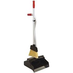 a broom and brush holder on a white background