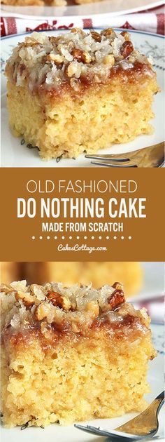 old fashioned do nothing cake made from scratch