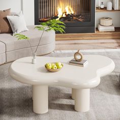 Cloud-Shaped Coffee Table Cream Coffee Table, Cloud Coffee Table, Modern Center Table, Cloud Table, Center Table For Living Room, Cloud Coffee, Funky Living Rooms, Coffee Table Modern, Drum Coffee Table