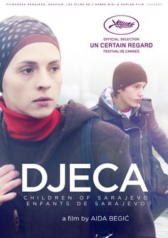 a movie poster for the film deca with two young men standing in front of each other