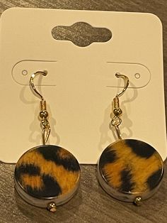 Leopard style dangle earring Leopard Style, Leopard Fashion, Hypoallergenic Earrings, Earring Hooks, Jewelry Earrings Dangle, Dangle Drop Earrings, Dangle Earrings, Jewelry Earrings, Ships