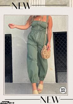 Ruched Elastic Cargo Jumpsuit Sporty 4-way Stretch Cargo Pants With Elastic Waistband, Cotton Utility Button-up Jumpsuits And Rompers, Utility Jumpsuits/rompers With Side Pockets, Utility Cotton Button-up Jumpsuits And Rompers, Fitted Button-up Utility Jumpsuit/romper, Cargo Jumpsuit, Trendy Jumpsuit, Slay All Day, Denim Jumpsuit