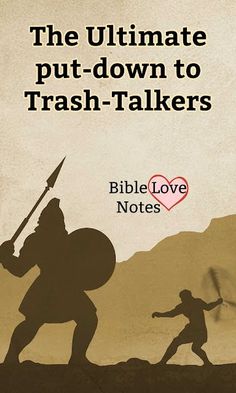 Do you know the most famous "trash talker" in Scripture? This 1-minute devotion shares his story and compares trash talk to truth talk. Trash Talk, Study Scripture, Bible Study Notes, Jesus Saves, Prayer Request, Study Notes