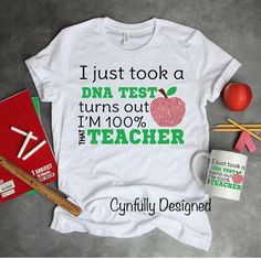 Funny Teacher Appreciation T-shirt For Back To School, Funny T-shirt For Teacher Appreciation And Back To School, Funny Cotton T-shirt For Teaching, Preschool Teacher Outfits, Teacher Tee Shirts, Teacher Attire, Preschool Teacher Shirts, Education Shirts, Monogram Business