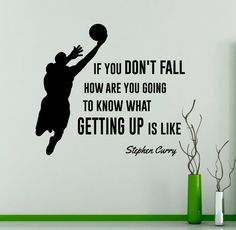 a basketball player jumping up to dunk the ball with an inspirational quote on it